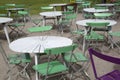 Cafe Table and Chairs; KingÃ¢â¬â¢s Garden - Kungstradgarden Stockholm Royalty Free Stock Photo